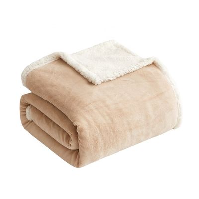 品質  PORTABLE Custom Luxury Soft Plush Coral Fleece Sherpa Fleece Bed Throw Blankets 工場